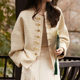 2025 New Chinese style small fragrant coat high sense spring and autumn women's tweed short coat women's spring new