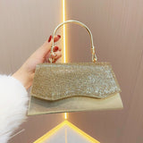 WOLOONG 2025 New New  niche small bag bar party banquet bag diamond-encrusted handbag single shoulder oblique span dinner bag