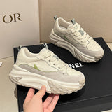 woloong Women's Dad Fashionable Spring Korean Style Thick Sneakers