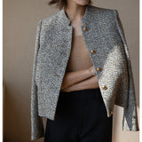 2025 Wool high-end sense, simple style Xiaoxiangfeng coat women's spring women's tweed, short women's fashion top