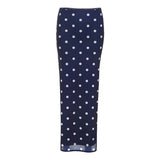 2025 style  spring new women's clothing polka dot neck hanging waist navel small vest hip skirt