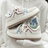 woloong Women's Style Breathable Hollowed White Female Mesh Sneakers