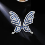 2025 heavy industry full of zirconium exquisite butterfly brooch high-end light luxury temperament coat coat versatile fashion pin accessories
