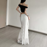 2025 style  spring new women's clothing high-end irregular hem slim and thin banquet skirt