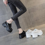 WOLOONG Women's Patent Mirror Platform Super-high Fashionable Heels