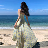 2025 Dopamine Island is beautiful, super good-looking suspender dress, women's summer design sense niche seaside vacation dress