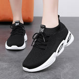 woloong Women's Large Size Fashionable Breathable Soft Bottom Sneakers