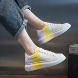 woloong Colorful Platform White Autumn Versatile Korean Sneakers