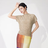 2025 2025 Summer Top Women's Design Sense Niche Loose Casual Pullover Fashion Hot Style  Short Sleeve T-Shirt