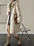 2025 Long  friendly mink hooded zipper shoulder imitation mink coat, high-end ferret coat to keep warm, new in autumn and winter