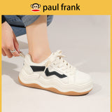 woloong Women's Frank Spring Wave Pattern Clunky Breathable Height Sneakers