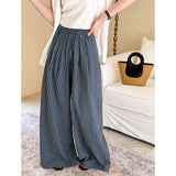 2025  spring new Korean vertical striped casual pants women's new lazy versatile ins254702