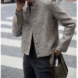 2025 Wool high-end sense, simple style Xiaoxiangfeng coat women's spring women's tweed, short women's fashion top