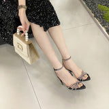 WOLOONG Women's Summer Pointed Toe Buckle Strap Sexy Heels