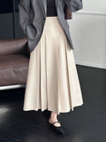 2025  spring new Korean version of high-end temperament A word long skirt suit pleated skirt 2551-1