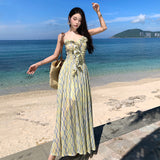 2025 Dopamine Island is beautiful, super good-looking suspender dress, women's summer design sense niche seaside vacation dress