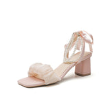 woloong Cool Women's Fairy Style Sweet Mid Heels