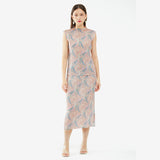 spring and summer new Korean version of Xiaoxiangfeng fashion casual printing suit slim top skirt jacket women's trend