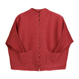 Miyake Spring Versatile Fashion Solid Color Cardigan Long Sleeve Top Versatile Jacket Breasted Shirt Women