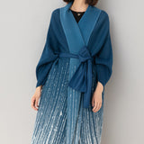 2025 Middle East Muslim robe women's long skirt women's clothing loose large size folds gradual change high sense Arab Dubai clothing