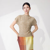 2025 2025 Summer Top Women's Design Sense Niche Loose Casual Pullover Fashion Hot Style  Short Sleeve T-Shirt