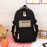 Cross-Border Large Capacity Backpack  New Simple Letters Junior High School Student Schoolbag Trendy Convenient Travel Casual Backpack