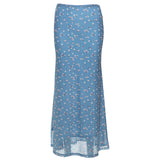 2025 style  spring new women's clothing sweet and versatile fresh floral small vest long skirt skirt