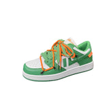 woloong Creative Women's Platform Fashionable Korean Green Sneakers