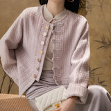 2025 New Chinese-style old money wind tweed national style short Xiaoxiangfeng jacket Hangzhou Sijiqing women's spring and autumn tops