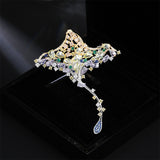 2025 retro marine life electric rays, batfish brooch, niche design sense, clothing accessories, pins inlaid with colored zirconium