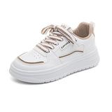 woloong Slouchy Women's White Sports Daddy Trendy Sneakers