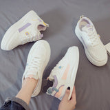 woloong Cool Women's Spring White Sports Dad Sneakers