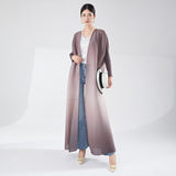 2025 Hot trade dress women's summer high sense fashion gradual change loose bat sleeve cardigan Muslim robe tide