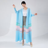 2025 Hot trade women's clothing robe Middle Eastern Muslim clothing fashionable and elegant loose large size printed cardigan dress