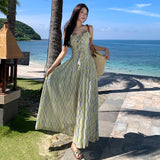 2025 Dopamine Island is beautiful, super good-looking suspender dress, women's summer design sense niche seaside vacation dress
