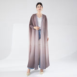 2025 Hot trade dress women's summer high sense fashion gradual change loose bat sleeve cardigan Muslim robe tide