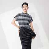 2025 Shenzhen Nanyou short-sleeved t-shirt women's 2025 new summer wear bat sleeves loose meat covering and thin pullover  top