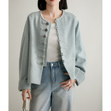 2025 New Chinese-style old money wind tweed national style short Xiaoxiangfeng jacket Hangzhou Sijiqing women's spring and autumn tops