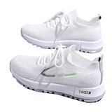 woloong Women's Breathable Mesh Summer Thin Flying Woven Sneakers