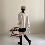 2025 friendly mink solid color stand-up collar large cuffs shoulder sleeves imitation fur imitation mink coat ferret coat autumn and winter