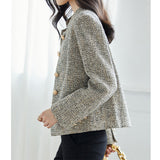 2025 High-end small fragrant style, coat women's spring women's tweed, short  spring women's fashion top