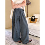2025  spring new Korean vertical striped casual pants women's new lazy versatile ins254702