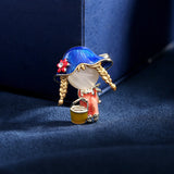 2025 Anti-light buckle, super fairy temperament, trendy clothing, creative design, sweet and fresh mushroom-picking little girl, small brooch