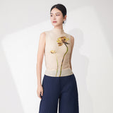 2025 counter quality basic T-shirt top temperament slim elastic sleeveless fashion versatile women's summer clothes