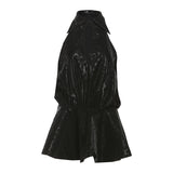 2025 style popular winter new women's clothing fashionable and sexy semi-turtleneck neck hollow slim dress