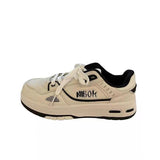 woloong Nectarine Milk Coffee Color Platform Female Retro Sneakers