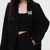 2025 luxury micro-inlaid zircon butterfly brooch, exquisite high-end elegant jacket, suit accessories, dinner party corsage woman