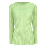 Folds spring new basic suit Korean version temperament versatile long-sleeved top skirt suit women