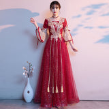 Large size pregnant women's toasting clothes women's  new annual meeting will look thin and fat mm fattened pregnant women's toasting clothes banquet evening dress
