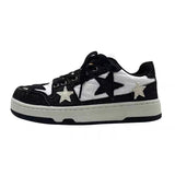 woloong Men's Star Pattern Breathable Couple Air Force Sneakers